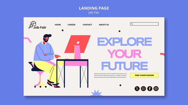 Diseño de plantillas de ferias de empleo