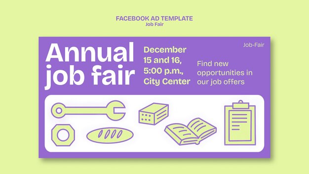 Diseño de plantillas de ferias de empleo