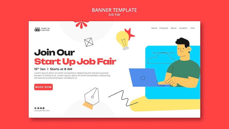 PSD gratuito diseño de plantillas de ferias de empleo