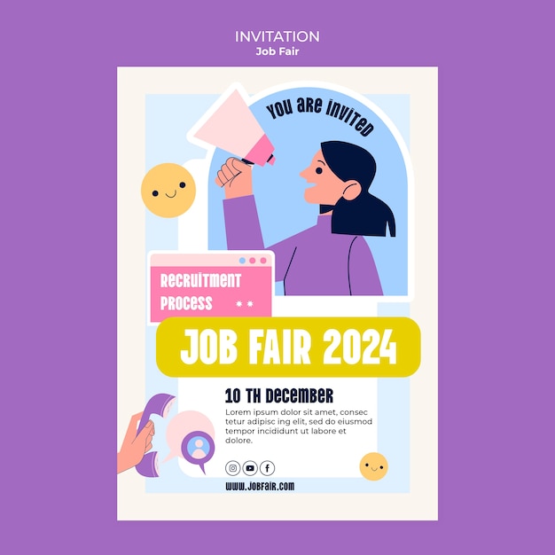 Diseño de plantillas de ferias de empleo