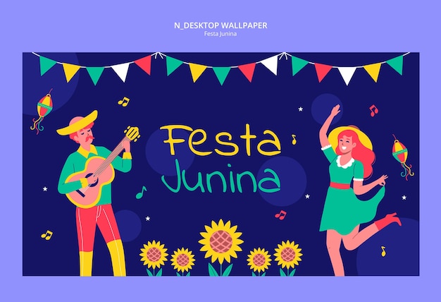 PSD gratuito diseño de plantillas de festa junina