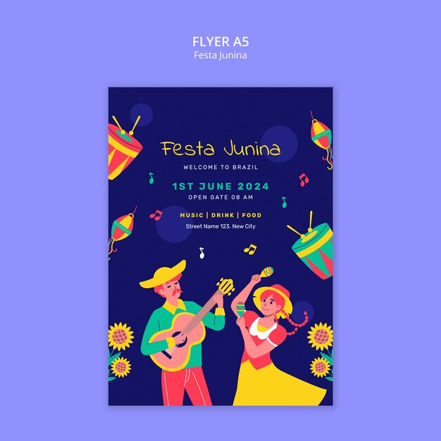 Diseño de plantillas de Festa Junina