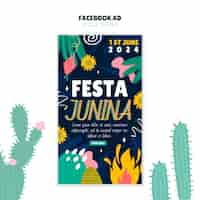 PSD gratuito diseño de plantillas de festa junina