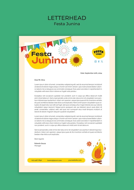 PSD gratuito diseño de plantillas de festa junina