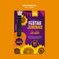 PSD gratuito diseño de plantillas de festa junina