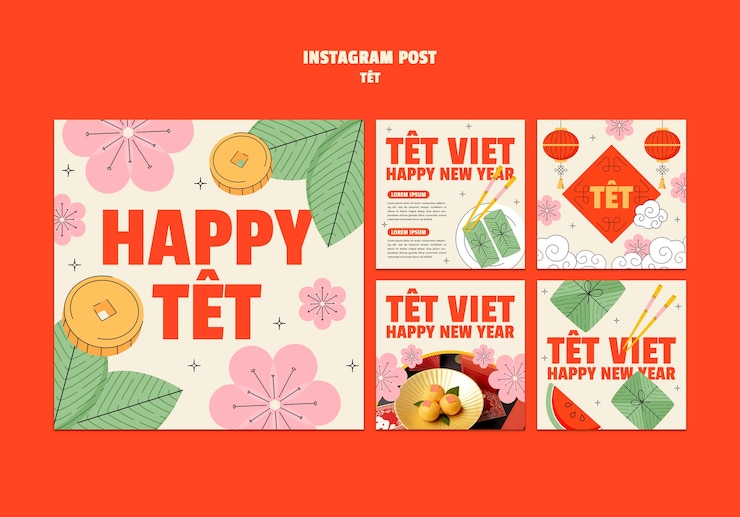 PSD gratuito diseño de plantillas para el festival tet