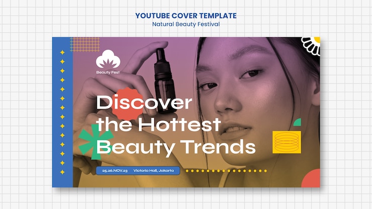 PSD gratuito diseño de plantillas de festivales de belleza natural
