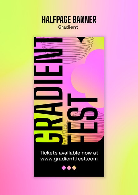 Diseño de plantillas de festivales de gradiente