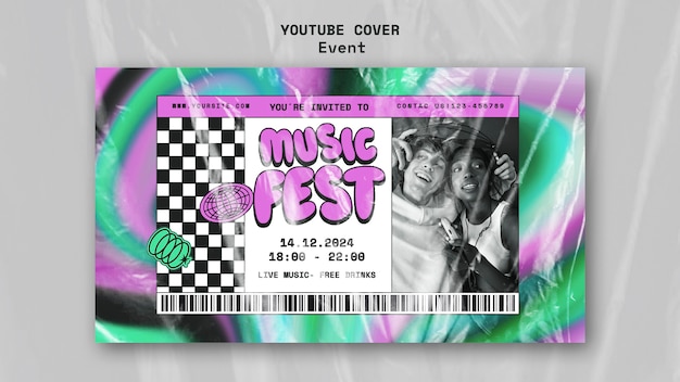 PSD gratuito diseño de plantillas de festivales de música