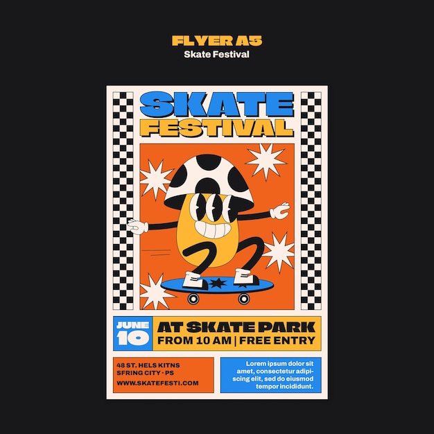 Diseño de plantillas de festivales de patinaje