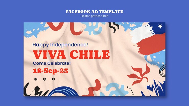 PSD gratuito diseño de plantillas de fiestas patrias chile