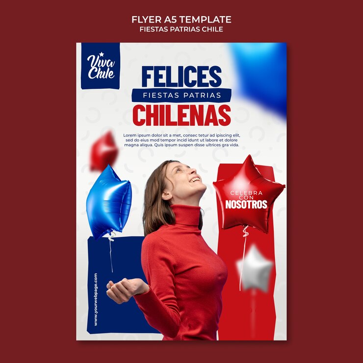 PSD gratuito diseño de plantillas de fiestas patrias chile