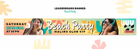 PSD gratuito diseño de plantillas para fiestas en la playa