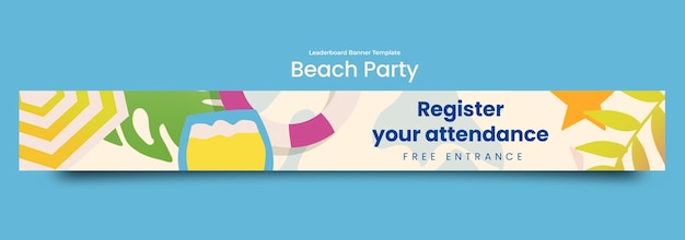 PSD gratuito diseño de plantillas para fiestas en la playa