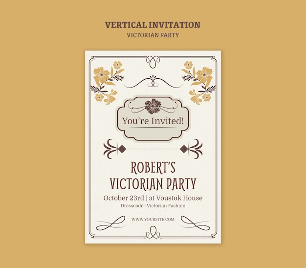 Diseño de plantillas de fiestas victorianas