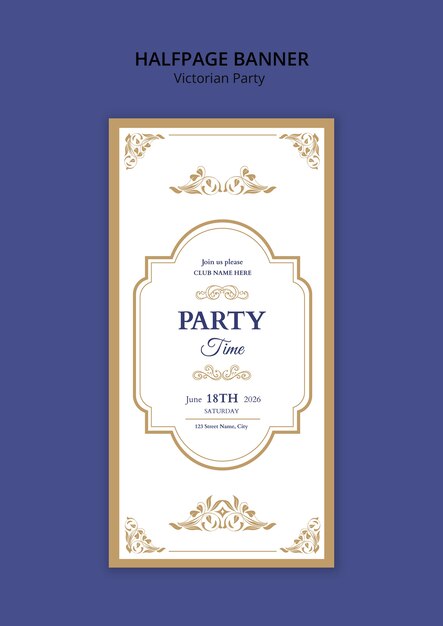 Diseño de plantillas de fiestas victorianas