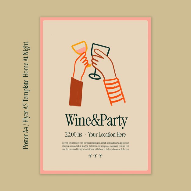 Diseño de plantillas para fiestas de vino