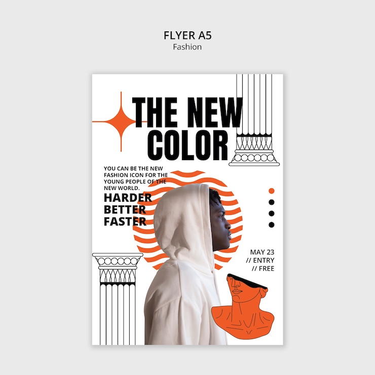 PSD gratuito diseño de plantillas de folletos de moda
