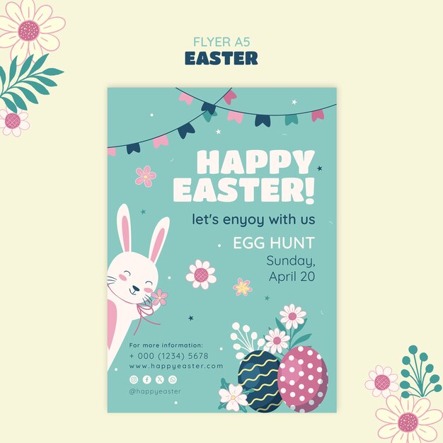 Diseño de plantillas para folletos de Pascua