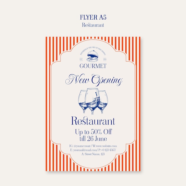 Diseño de plantillas para folletos de restaurantes
