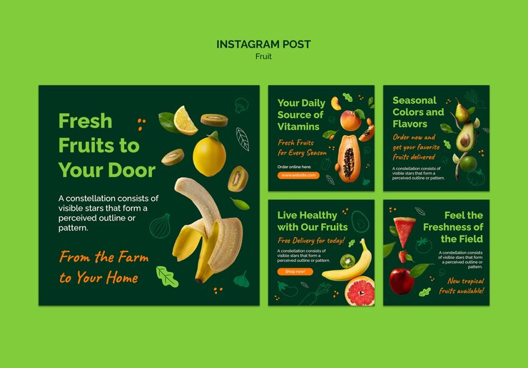 PSD gratuito diseño de plantillas de frutas