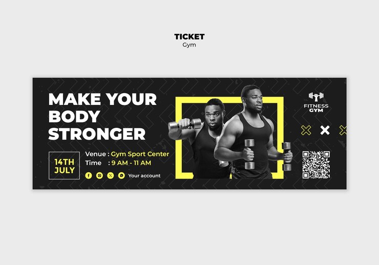 PSD gratuito diseño de plantillas de gimnasio