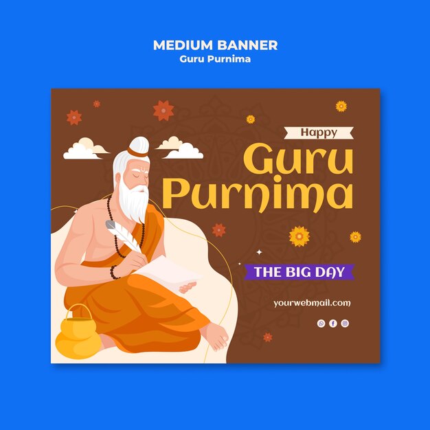 Diseño de plantillas de Guru Purnima
