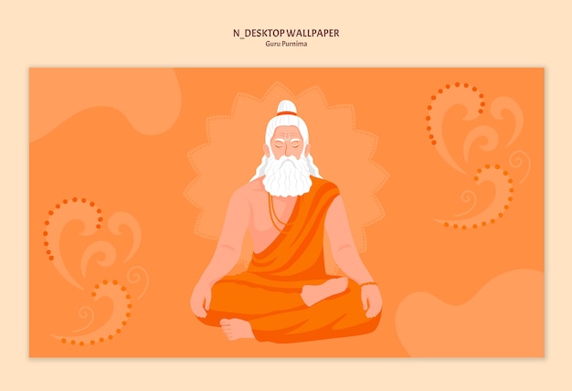 Diseño de plantillas de Guru Purnima