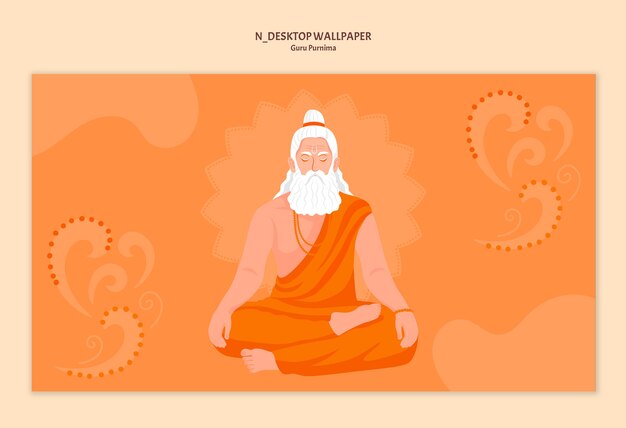 Diseño de plantillas de Guru Purnima