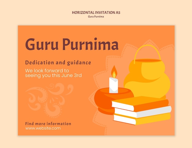 PSD gratuito diseño de plantillas de guru purnima