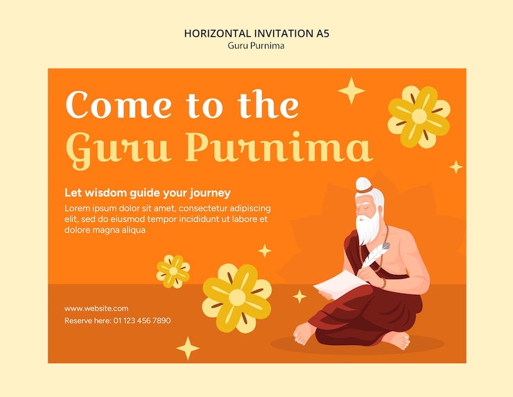 PSD gratuito diseño de plantillas de guru purnima