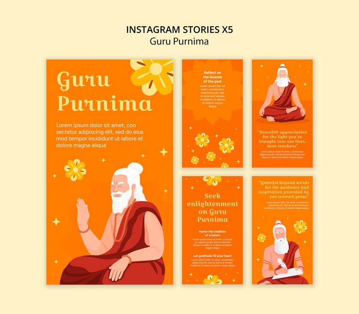 PSD gratuito diseño de plantillas de guru purnima
