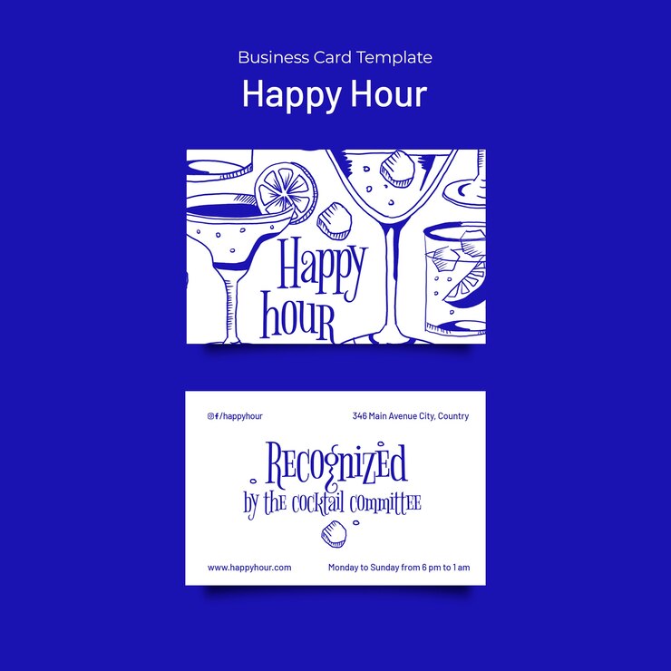 PSD gratuito diseño de plantillas de la hora feliz