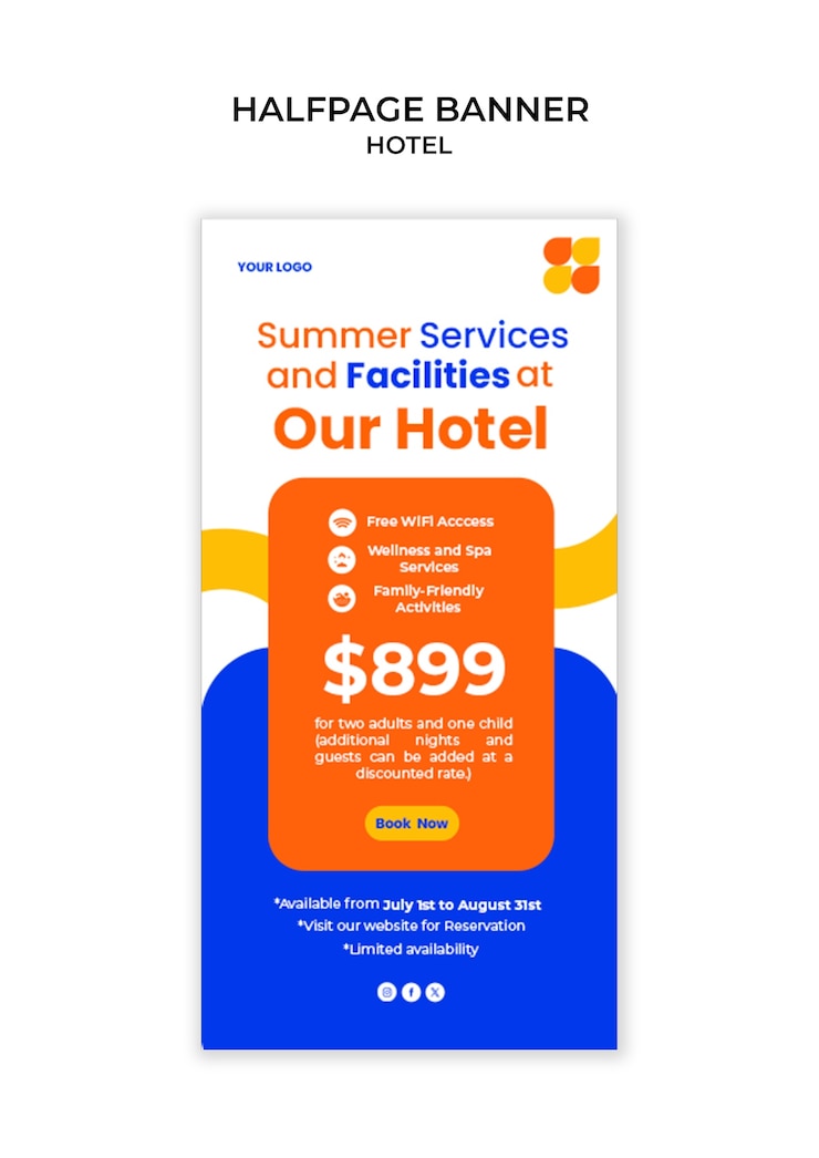 PSD gratuito diseño de plantillas de hoteles
