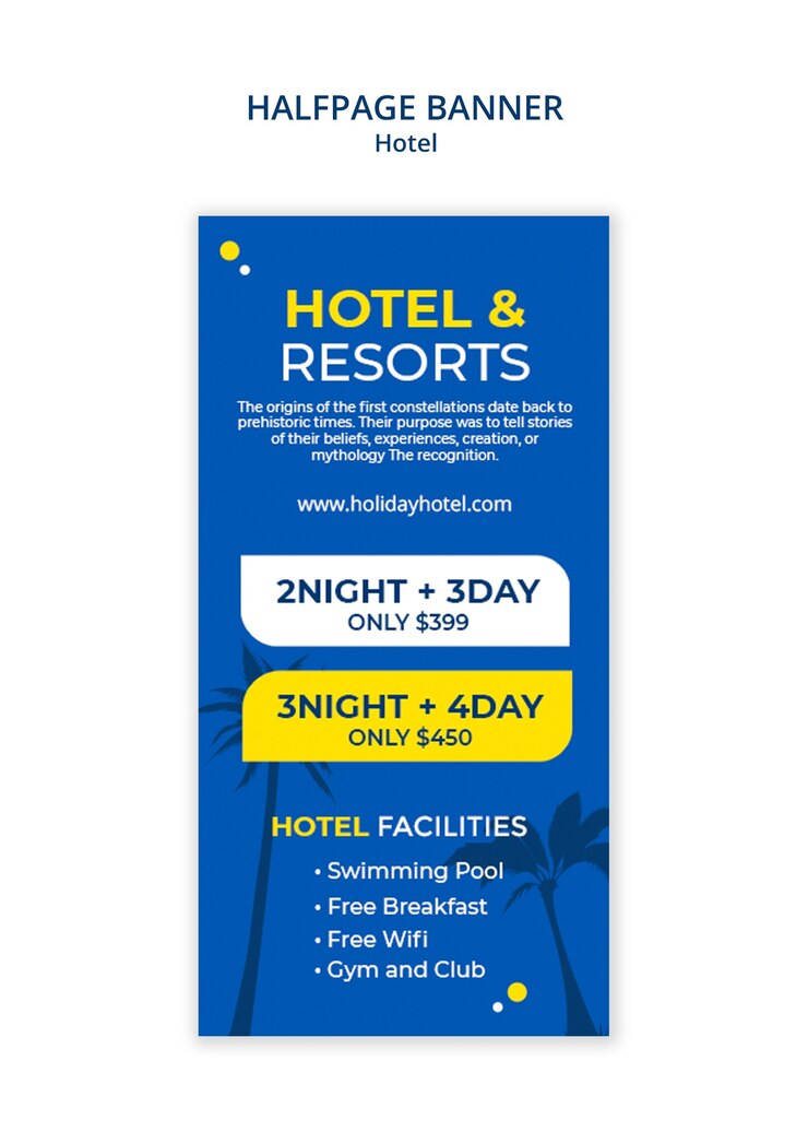 PSD gratuito diseño de plantillas de hoteles