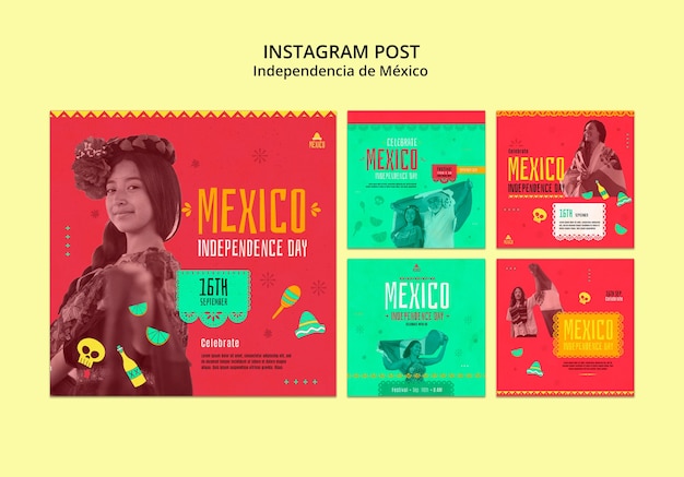Diseño de plantillas de Independencia de México