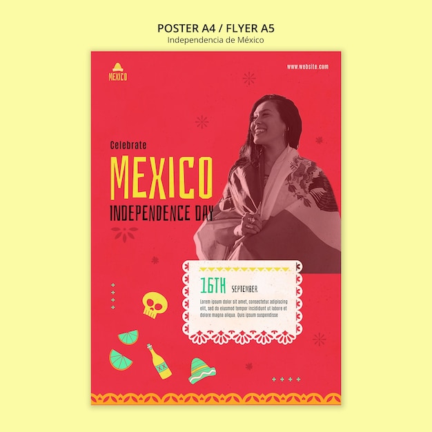 Diseño de plantillas de independencia de méxico