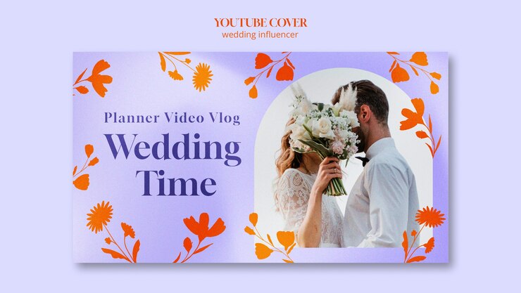 PSD gratuito diseño de plantillas de influencers de bodas