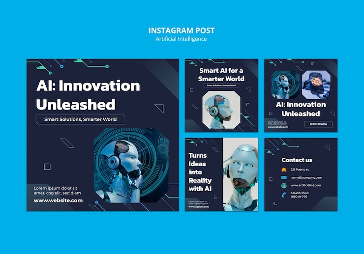 PSD gratuito diseño de plantillas de inteligencia artificial