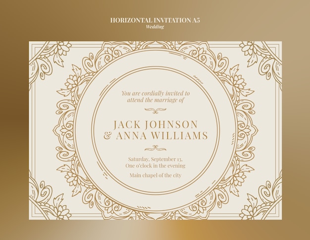 Diseño de plantillas de invitaciones de boda