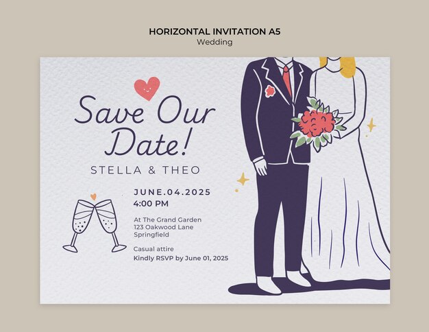 Diseño de plantillas de invitaciones de boda