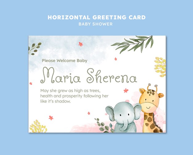 Diseño de plantillas de invitaciones para la ducha de bebé