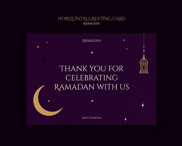 PSD gratuito diseño de plantillas de invitaciones para el ramadán