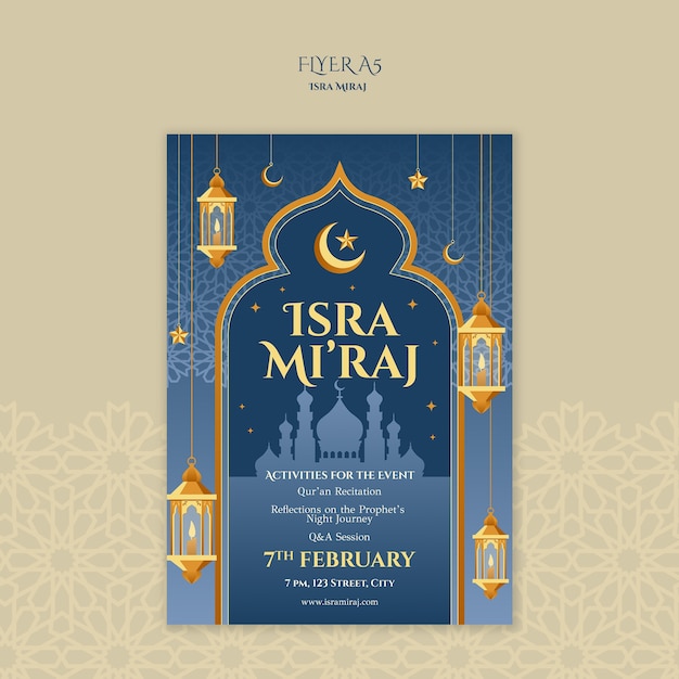 Diseño de plantillas de Isra miraj