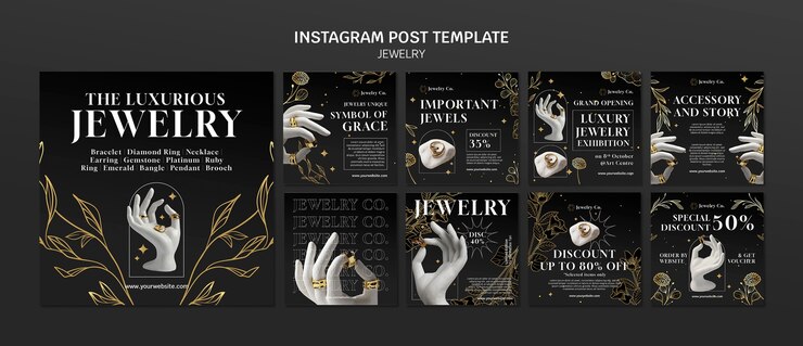 PSD gratuito diseño de plantillas de joyas