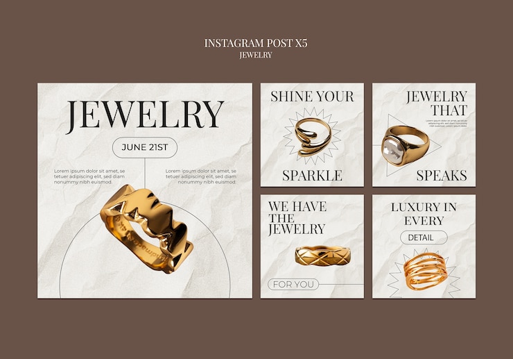 PSD gratuito diseño de plantillas de joyas