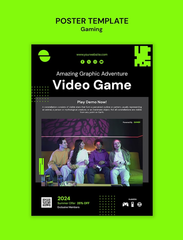 PSD gratuito diseño de plantillas de juegos