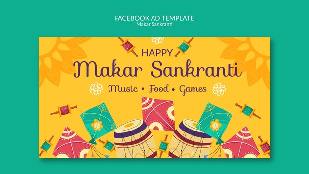 Diseño de plantillas de Makar Sankranti