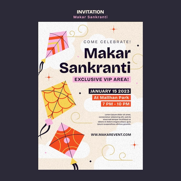 PSD gratuito diseño de plantillas de makar sankranti