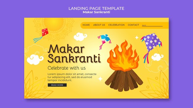 Diseño de plantillas de Makar Sankranti